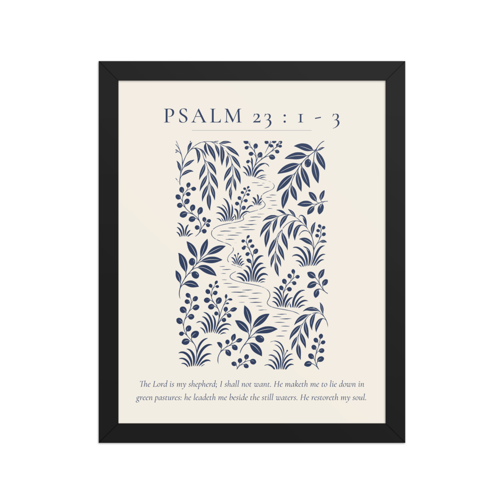 Psalm 23 framed print